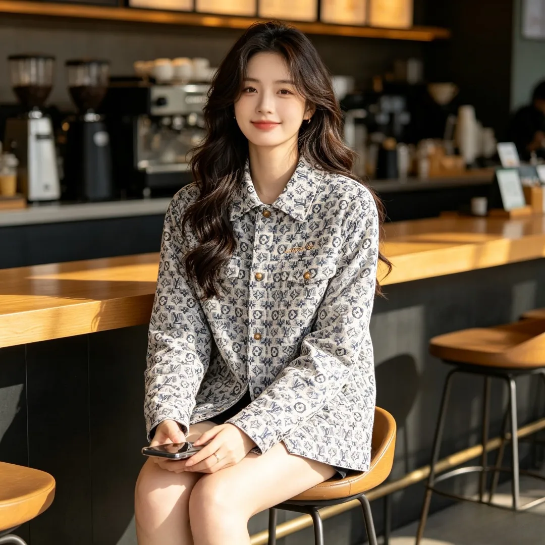 Louis Vuitton/Louis Vuitton all-over embroidered old flower lapel jacket
